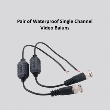 Pair of Waterproof Single Channel Video Baluns