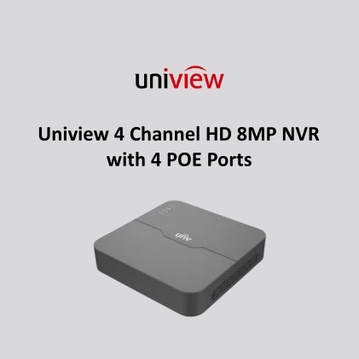 Uniview 4 Channel 8MP NVR with 4 POE Ports