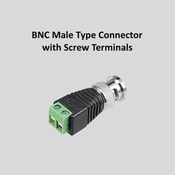 BNC Male Type Connector with Screw Terminals