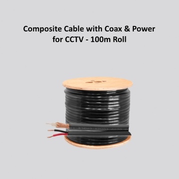 Composite Cable with Coax & Power for CCTV - 100m Roll