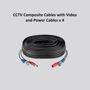 CCTV Composite Cables with Video and Power Cables x 4