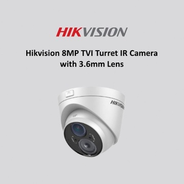 Hikvision 8MP TVI Turret IR Camera with 3.6mm Lens
