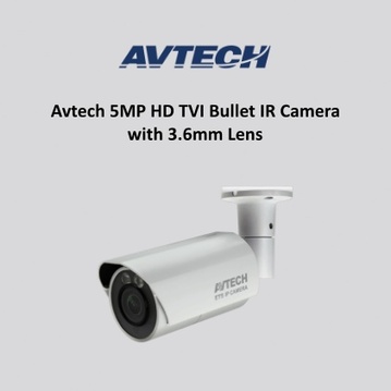 Avtech 8MP HD TVI Bullet IR Camera with 3.6mm Lens