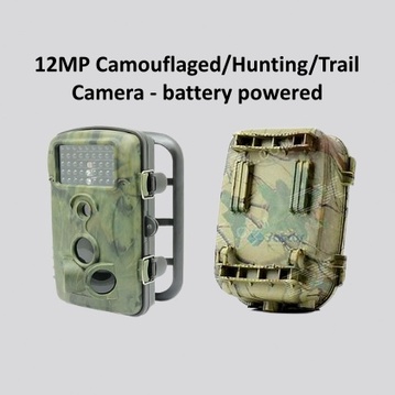 12MP Camouflaged/Hunting/Trail Camera - battery powered