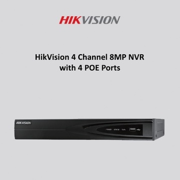 HikVision 4 Channel 8MP NVR with 4 POE Ports