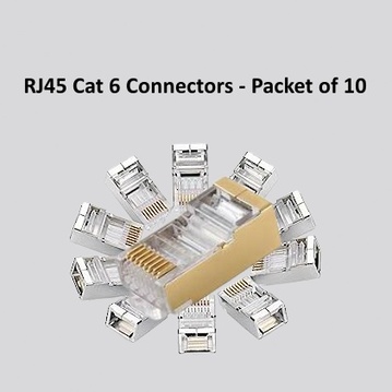 RJ45 Cat 6 Connectors - Packet of 10