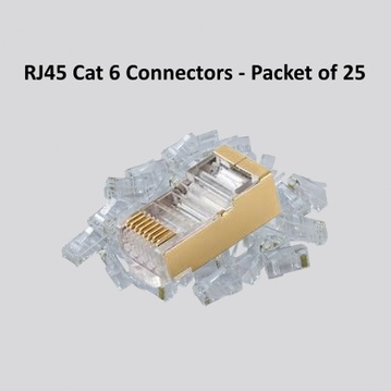 RJ45 Cat 6 Connectors - Packet of 25