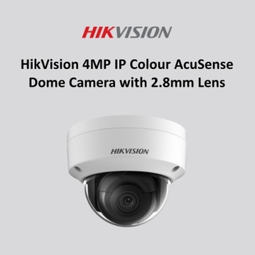 HikVision 4MP IP Colour AcuSense Vandal Proof Dome Camera with 2.8-12mm Lens