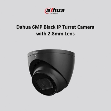 Dahua 6MP Black IP Turret Camera with 2.8mm Lens