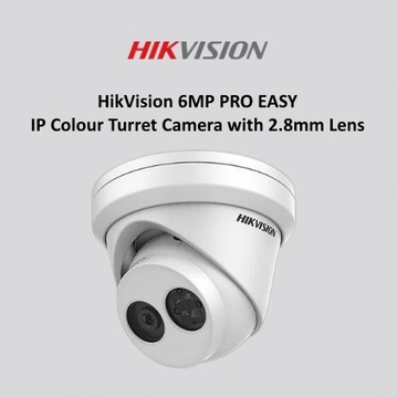 HikVision 6MP AcuSense IP Colour Turret Camera with 2.8mm Lens