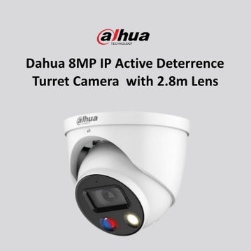 Dahua 8MP IP Active Deterrence TiOC Turret Camera with 2.8mm Lens
