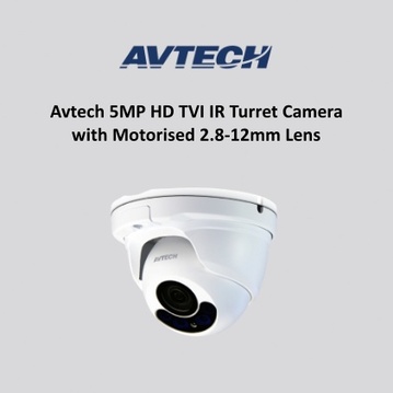 Avtech 5MP HD TVI IR Turret Camera with Motorised 2.8-12mm Lens
