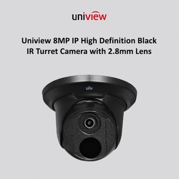 Uniview 8MP IP High Definition Black IR Turret Camera with 2.8mm Lens