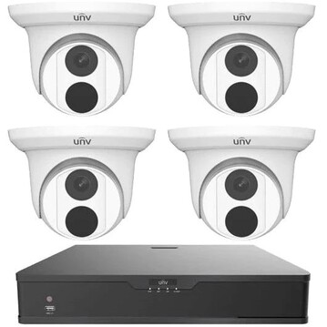 Uniview 4 Channel 8MP XVR and 4 x 5MP Uniview Turret Cameras