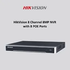 Hikvision Ultra 8 Channel 8MP NVR with 8 POE Ports & 4TB Hard Drive
