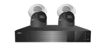 TVT 4 Channel NVR Kit with 2 Black 6MP AI Dome Cameras