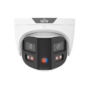 Uniview 8MP Active Deterrent Turret Camera with 180 Degree Dual Lens