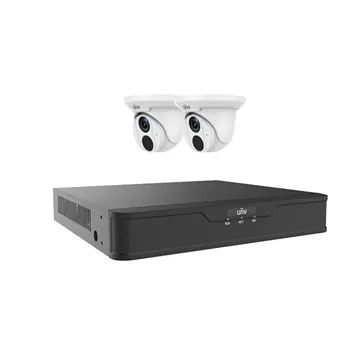 Uniview 4 Channel 8MP XVR & 2 x Uniview 5MP Turret Cameras