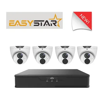 Uniview 4 Channel 8MP XVR with 4 x Uniview 5MP Turret Cameras & 1TB Surveillance Hard Drive